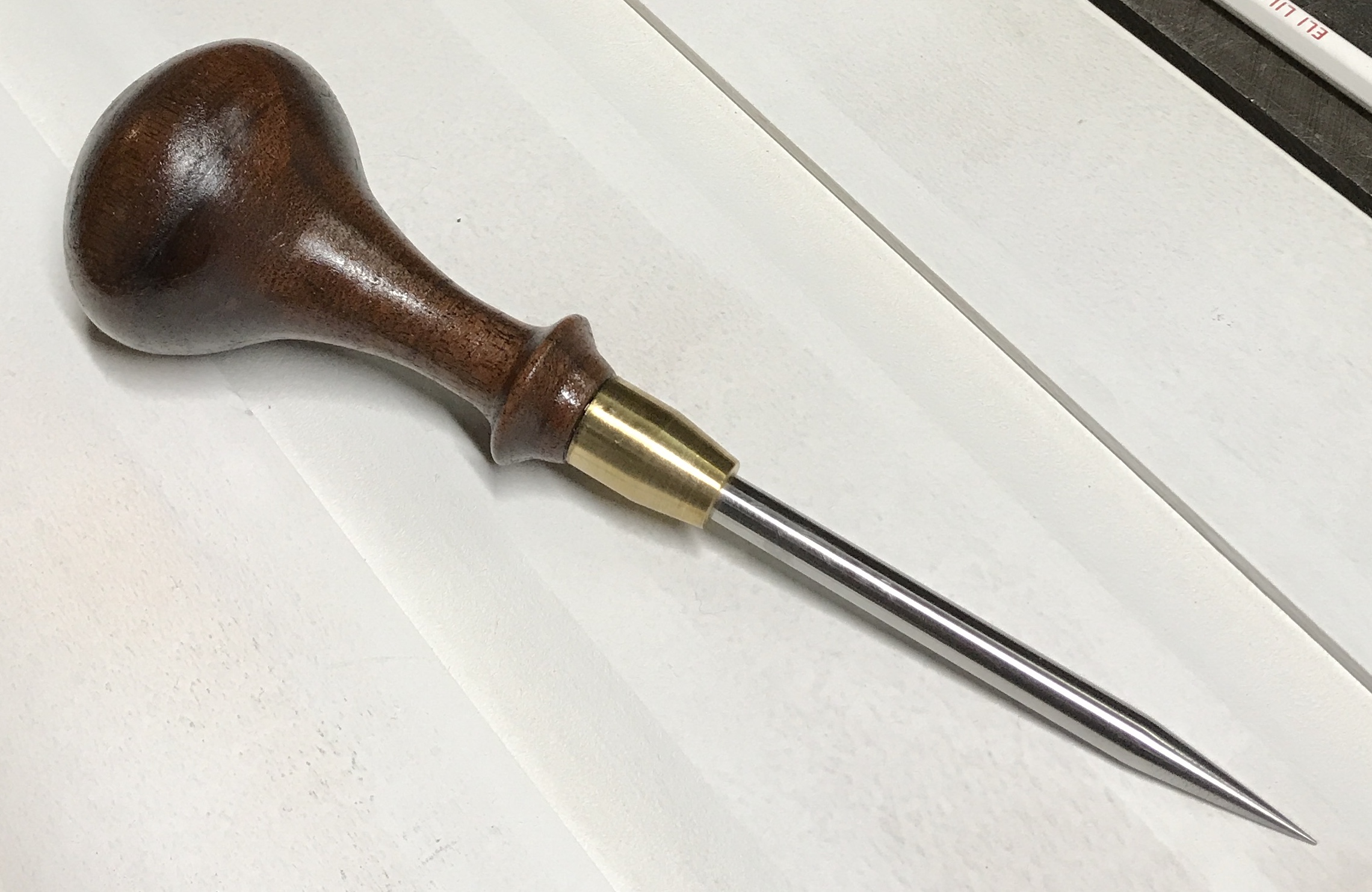 Awl after four coats of tung oil